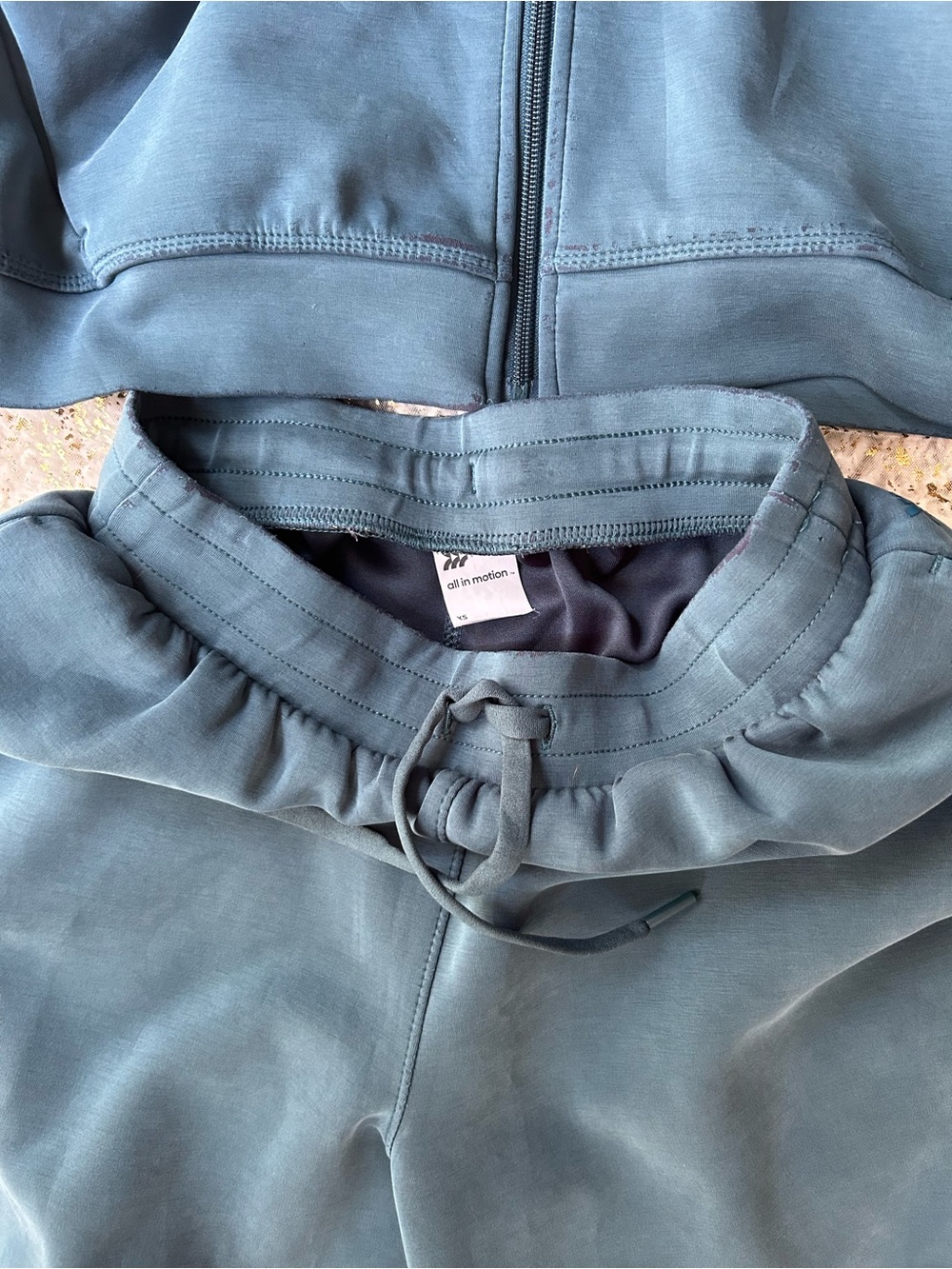 Women's Teal Wide-Leg Sweatpants Set - All In Motion - Picture 4 of 5
